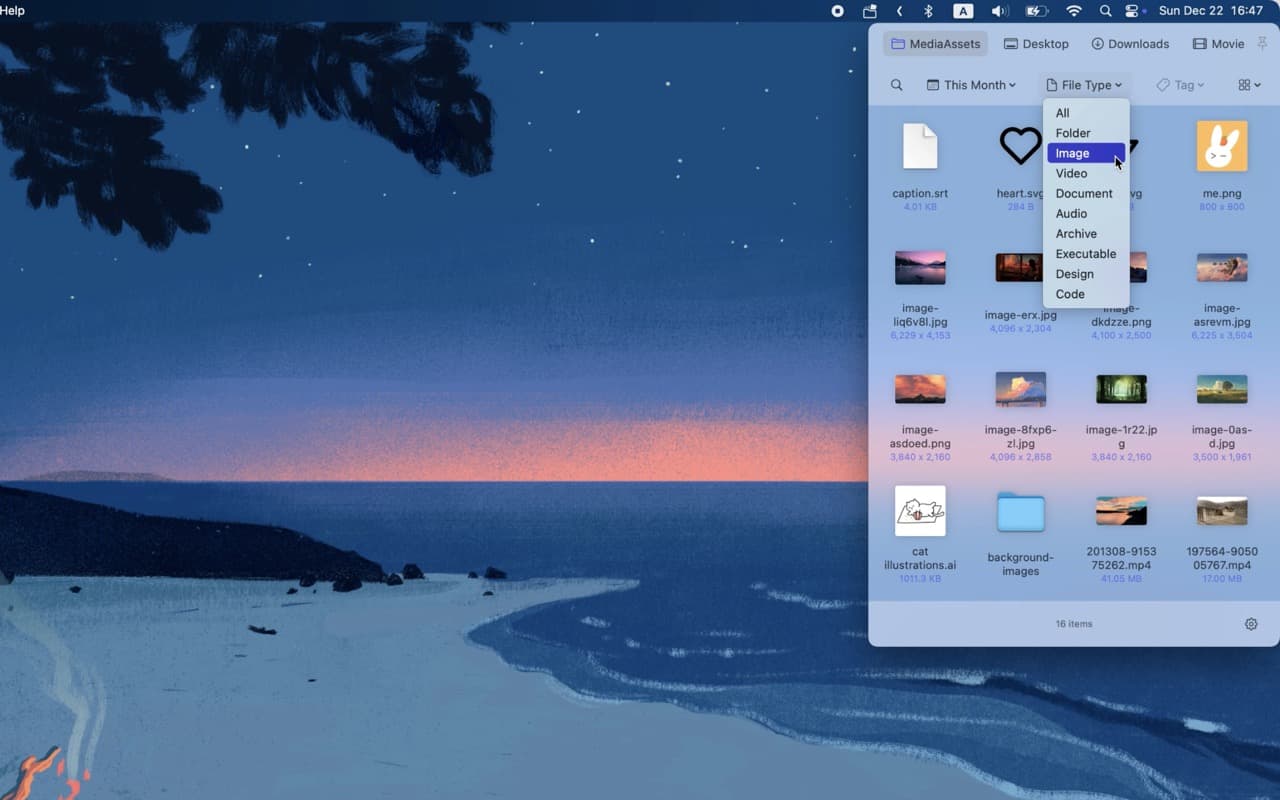 folder slice screenshot