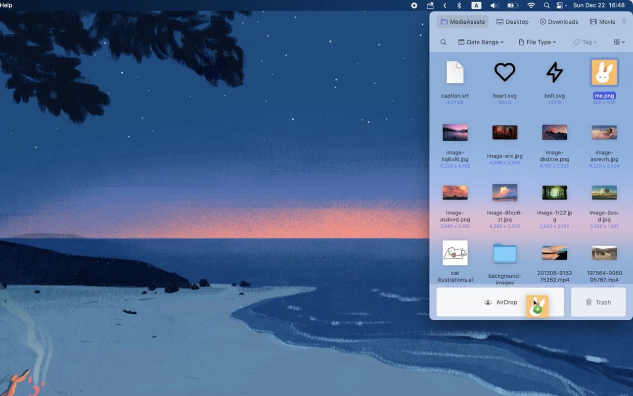 folder slice screenshot