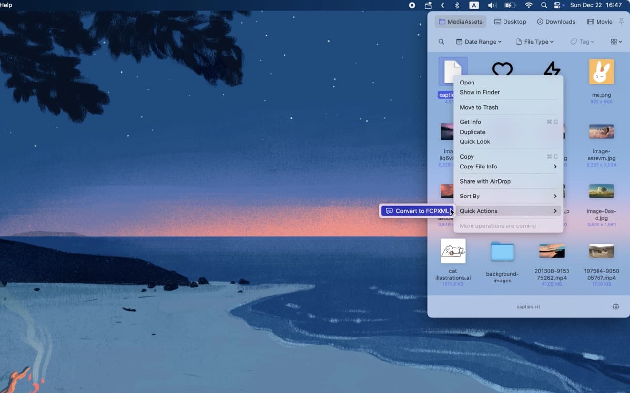 folder slice screenshot